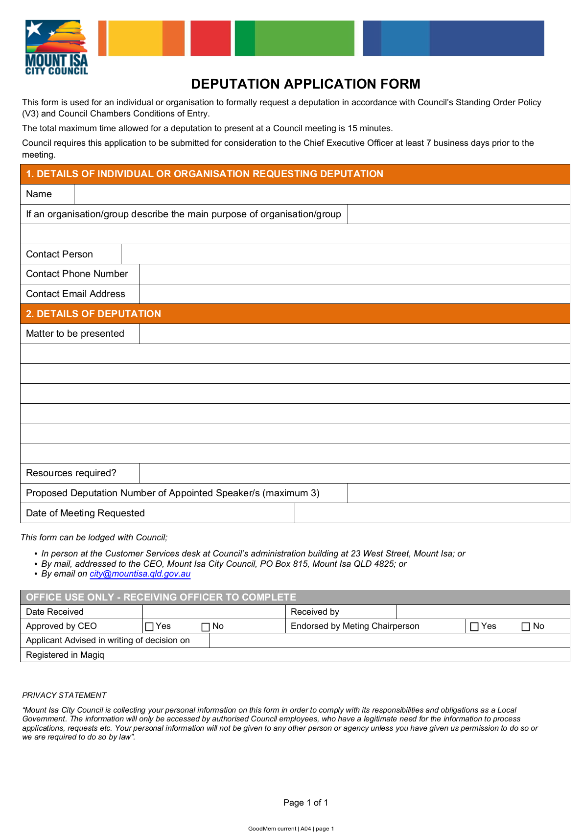 GoodMem full-resolution rendering of Branded form